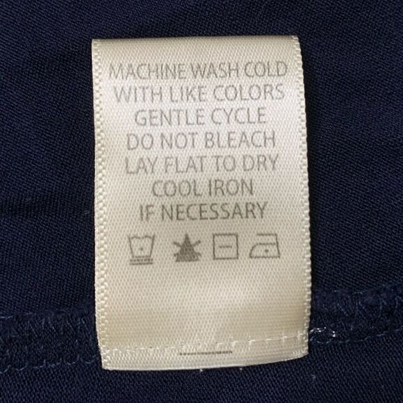 Max Studio Navy Blue Crochet Sleeveless Tunic Top - Picture 10 of 11